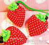 牛津布草莓束口袋
